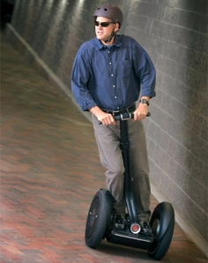 A low carbon Segway user yesterday
